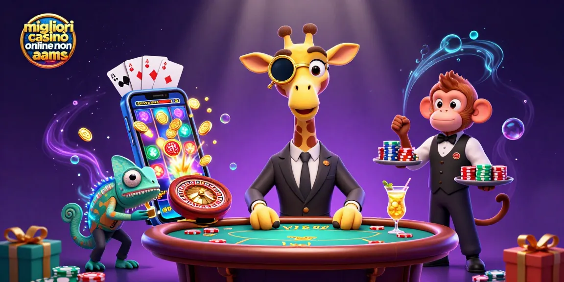 Divertiti con i migliori casinò online non aams, esplorando un vivace tavolo da poker e simboli di gioco.