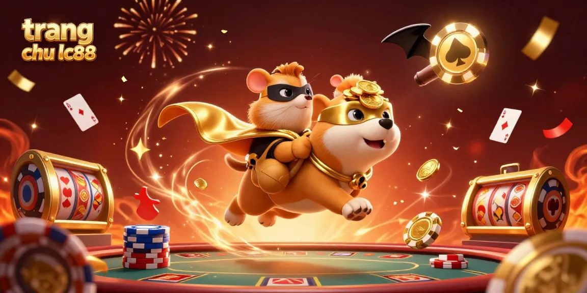 Experience the excitement of gaming with trang chu lc88 in this dynamic 3D casino-themed illustration.