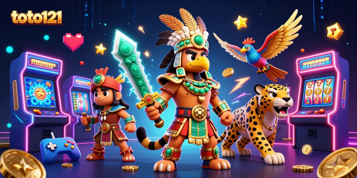 Engage with exciting gameplay featuring toto121 in this vibrant casino-themed 3D illustration.