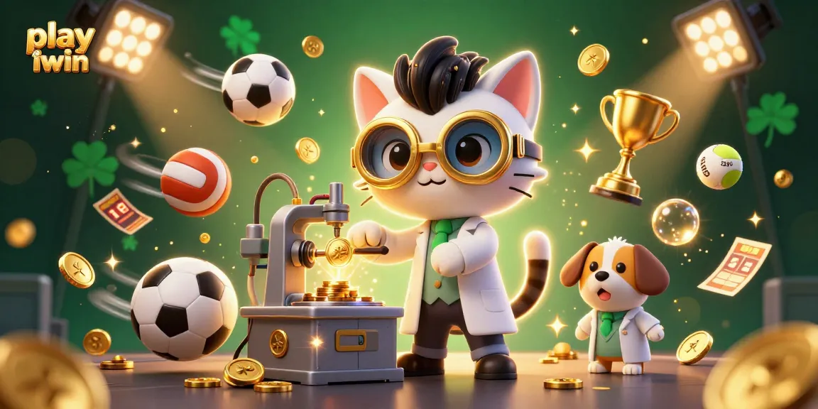 Play iwin in an exciting sports betting adventure featuring cartoon characters and dynamic elements.