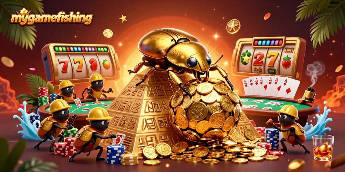 Spin the jackpot with mygamefishing's golden coin ball and vibrant casino thrills!